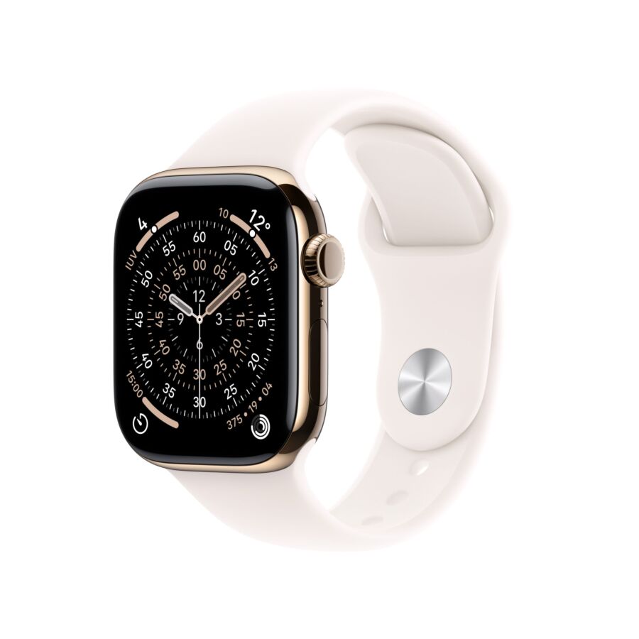 Apple Watch Series 11 GPS + Cellular - Cassa in Titanio Oro con Band Rosa Fard - M/L