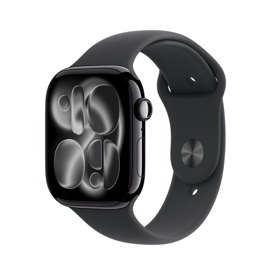 Apple Watch Series 11 GPS + Cellular - Cassa in Alluminio Jet Black con Sport Band Nero - M/L