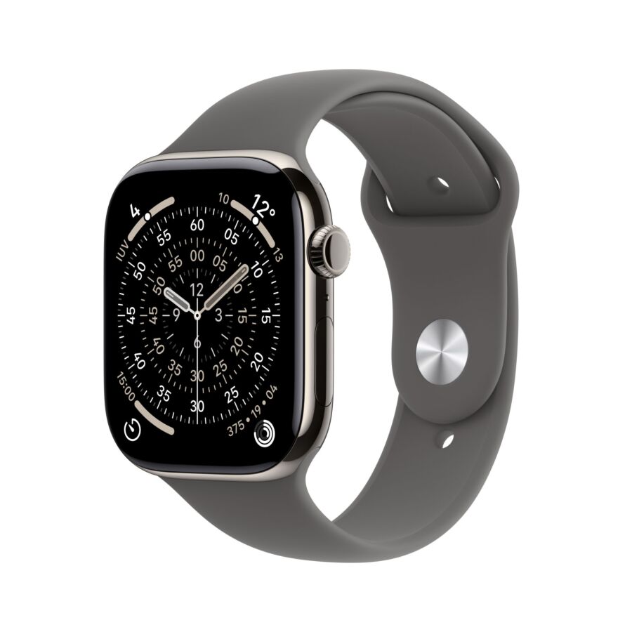 Apple Watch Series 11 GPS + Cellular - Cassa in Titanio con Band Grigio Pietra - S/M